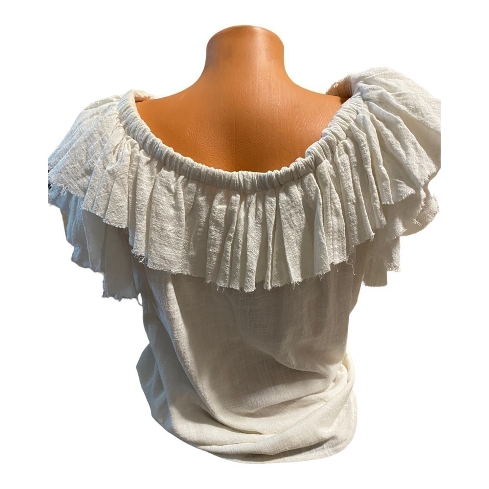 Sir The Label New Off White Chessa Cotton Off Shoulder Mini Dress 1 Small Nwt — image 3 of 8
